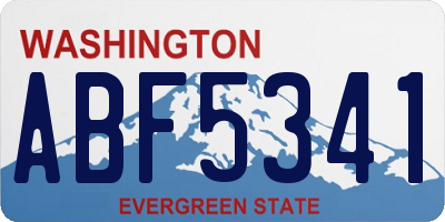 WA license plate ABF5341