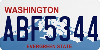 WA license plate ABF5344