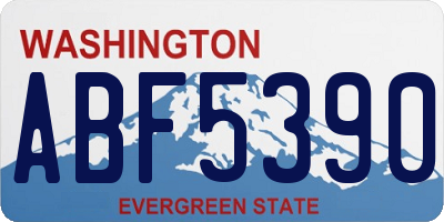WA license plate ABF5390
