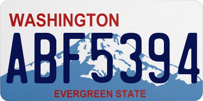 WA license plate ABF5394