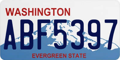 WA license plate ABF5397