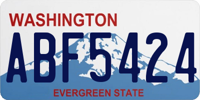 WA license plate ABF5424