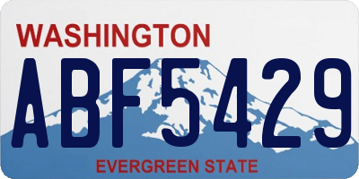 WA license plate ABF5429