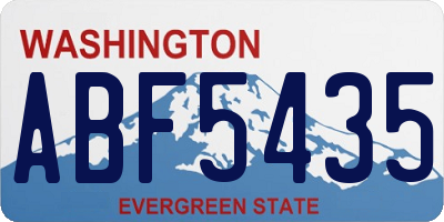 WA license plate ABF5435
