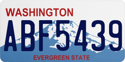 WA license plate ABF5439