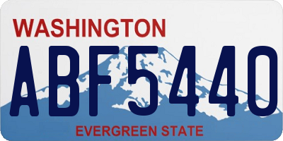 WA license plate ABF5440
