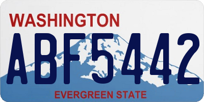 WA license plate ABF5442