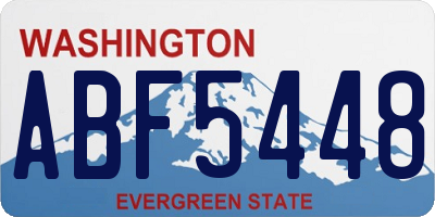 WA license plate ABF5448