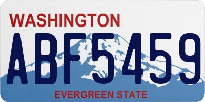 WA license plate ABF5459