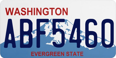 WA license plate ABF5460
