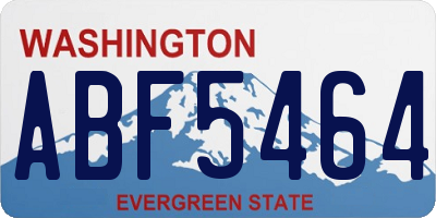 WA license plate ABF5464