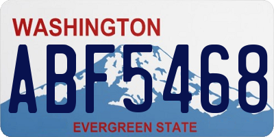 WA license plate ABF5468