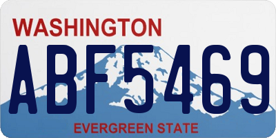 WA license plate ABF5469