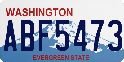 WA license plate ABF5473