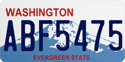 WA license plate ABF5475
