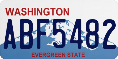 WA license plate ABF5482