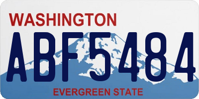 WA license plate ABF5484