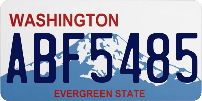 WA license plate ABF5485
