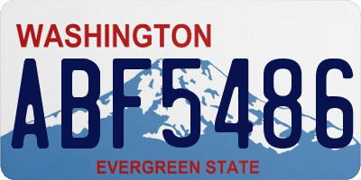 WA license plate ABF5486