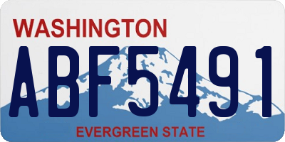 WA license plate ABF5491