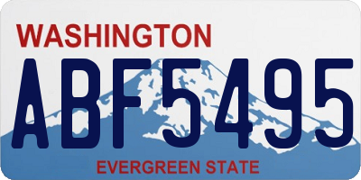 WA license plate ABF5495