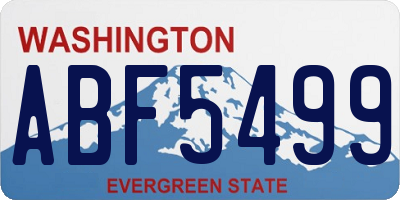 WA license plate ABF5499