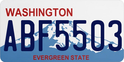 WA license plate ABF5503