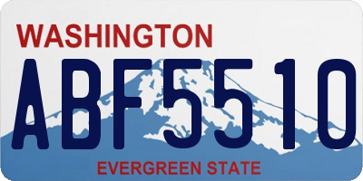 WA license plate ABF5510