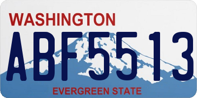 WA license plate ABF5513