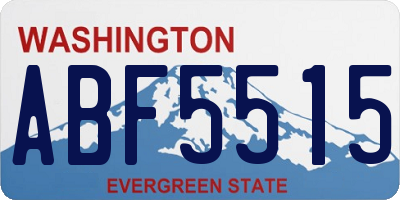 WA license plate ABF5515