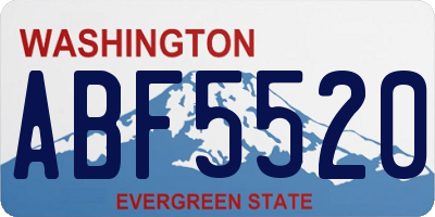 WA license plate ABF5520