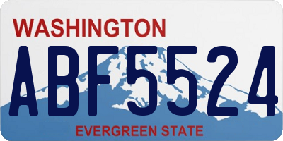 WA license plate ABF5524