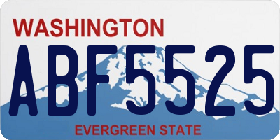 WA license plate ABF5525