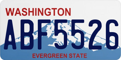WA license plate ABF5526