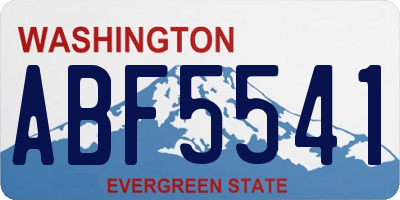 WA license plate ABF5541