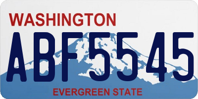 WA license plate ABF5545