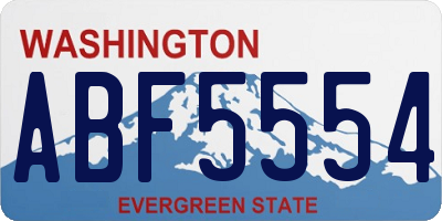 WA license plate ABF5554