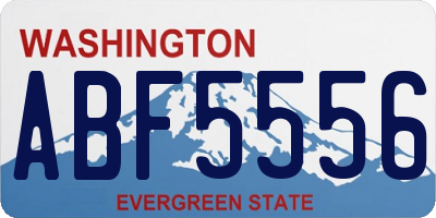 WA license plate ABF5556