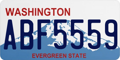 WA license plate ABF5559