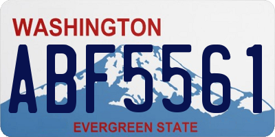 WA license plate ABF5561
