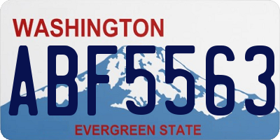 WA license plate ABF5563