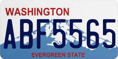 WA license plate ABF5565