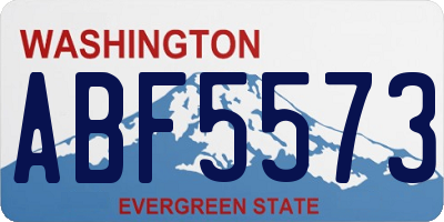 WA license plate ABF5573