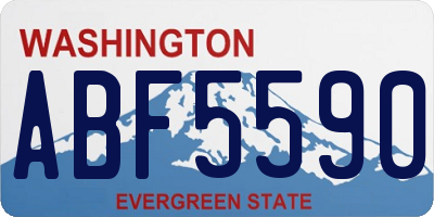 WA license plate ABF5590