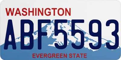 WA license plate ABF5593