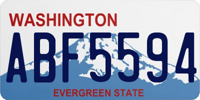 WA license plate ABF5594