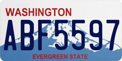 WA license plate ABF5597
