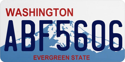 WA license plate ABF5606