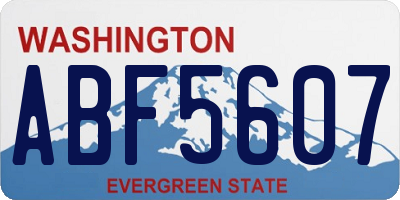 WA license plate ABF5607