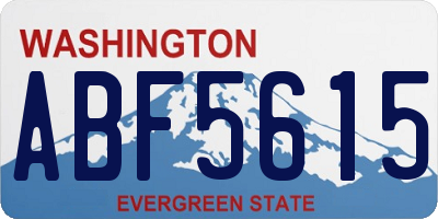 WA license plate ABF5615